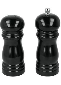 Metaltex Gewürzmühle und Salzstreuer, 2er-Set, schwarz