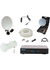 Ankaro ANK CAMP 4 Campingset Satantenne inkl. HD-Receiver, Easyfind Single LNC