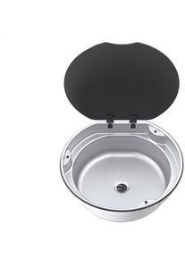 Thetford Spüle Edelstahl 405x145mm, rund, 7,4L, Abfl.25mm