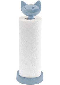 Koziol Miaou Küchenrollenhalter, nature flower blue
