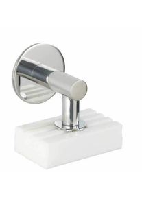 Wenko Turbo-Loc Magnetseifenhalter mit Turbo-Loc Wandbefestig, silber glänzend