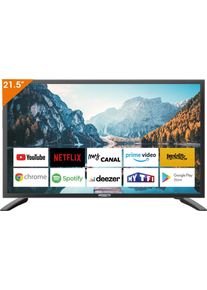 Antarion Smart TV, 22" (55cm), DVBT-2, Bluetooth, 12/24/220V, schwarz