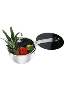Can LR1751 Edelstahl Spüle mit Wasserhahn, ø30cm