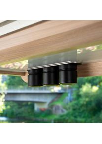 silwy Feinkost-Magnetgläser inkl. Leiste, 125ml, all black