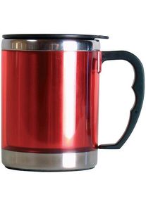 BasicNature Mug Thermobecher, Edelstahl, 0,42L, feuerrot