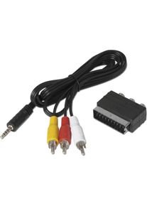 Technisat Adapterset Klinke-Cinch/SCART f&uuml;r Technisat-Receiver, schwarz (0000/3649)