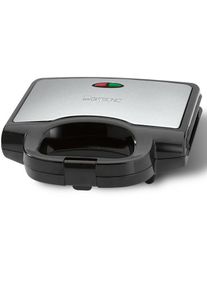 Clatronic ST 3778 Sandwichtoaster, dreieckige Sandwichplatten, Antihaftbeschichtung, schwarz/edelstahl (263973)