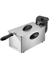 Bomann FR 2264 CB Fritteuse, 2000 W, 3l &Ouml;l/Fett, &Uuml;berhitzungsschutz, edelstahl
