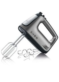 Severin HM 3832 Handmixer, 400W, 5 Geschwindigkeitsstufen, Turbo-Stufe, grau metallic-schwarz/Edelstahl