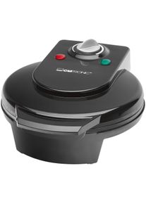 Clatronic WA 3491 Waffeleisen, 1200W, Ø 18 cm Backfläche, wärmeisolierter Griff, schwarz (261680)