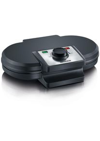 Severin WA 2106 Duo-Waffeleisen, 1200 W, Antihaftbeschichtung, schwarz