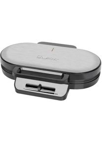 Clatronic WA 3745 Waffelautomat, 1200W, 2 Backflächen, antihaftbeschichtet, stufenlos einstellbarer Bräunungsgrad, edelstahl/schwarz (263934)