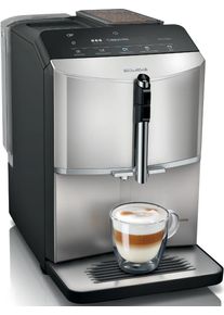 Siemens TF303E07 Kaffeevollautomat 1300 W, automatisches Reinigungssystem, Inox silver metallic