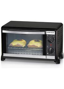 Rommelsbacher BG950 Kleinbackofen, 10l, 950 W, Ober-/Unterhitze, stufenlose Temperaturregelung, schwarz