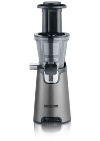 Severin ES 3571 Slow Juicer Entsafter, 150W, 1L Saftbehälter, Tropf-Stopp Verschluss, grau-metallic-schwarz / Edelstahl