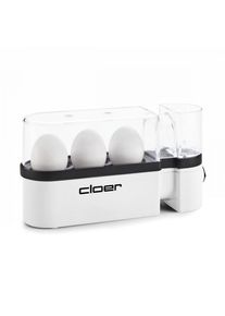 Cloer 6021 Single-Eierkocher, 300W, 3 Eier, weiß