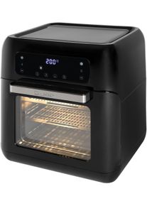 Clatronic FR 3747 H Heißluft-Fritteuse, 34 cm breit, 11 L, 1500 W, 9 Automatikprogramme, Dörrer-Funktion,4 Einschubhöhen, schwarz (263937)