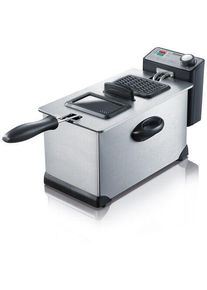 Severin FR 2431 Fritteuse, 2000W, 3l, Überhitzungsschutz, Bereitschaftsanzeige, Edelstahl gebürstet