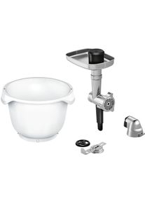 Bosch MUZ9BS1 BakingSensation Set, Fleischwolf, Rührschüssel, Gebäckeinsatz, Edelstahl