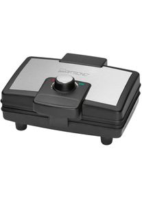 Clatronic WA 3606 Waffelautomat, 800W, für Brüsseler Waffeln, schwarz/edelstahl (271705)