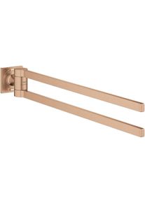 Grohe Allure Doppel-Handtuchhalter, schwenkbar, Länge 460 mm, schwenkbar 90°, warm sunset gebürstet (40342DL1)