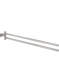 Grohe Essentials Cube Handtuchhalter, 2-armig, supersteel (40624DC1)