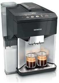 Siemens TQ513D01 EQ500 Kaffeevollautomat, 1500 W, Wassertank 1,9 L, TFT-Display, Klavierlack schwarz/ Daylight silver