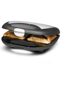 Rommelsbacher ST 710 Sandwichtoaster, 700W, Alu-Druckguss-Platten, Antihaftbeschichtung, schwarz/edelstahl