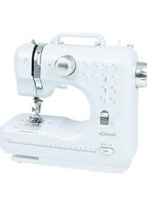 Bomann NM 6063 CB Nähmaschine, 2 Geschwindigkeitsstufen, weiß/silber (660630)