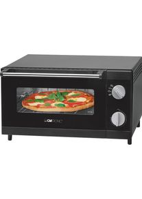 Clatronic MPO 3520 Multi Pizza-Ofen, 1000 W, 12 Liter Backraum, Ober- und Unterhitze, schwarz (261708)