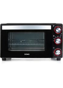 Domo DO1027GO Mini Backofen, 1500W, 28L, 3 Ebenen, Timer, Unterhitze, Oberhitze, Ober- und Unterhitze, Drehspieß, schwarz