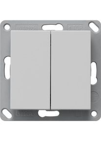 GIRA 2422015 EnOcean Funk Wandsender, 2fach, System 55, grau matt