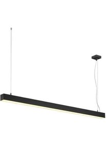 SLV Q-LINE Pendelleuchte, DALI dimmbar, 3000K, Länge 142cm, schwarz (1001309)
