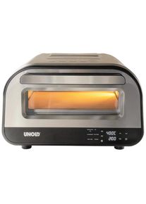 Unold Elektro Unold 68816 Pizzaofen Luigi, 1700 W, bis 400 Grad, Digitales Touch-Control-Display, mit Innenbeleuchtung, Edelstahl