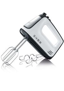 Severin HM 3830 Handmixer, 400W, 5 Geschwindigkeitsstufen, Turbo-Stufe, weiß-schwarz/Edelstahl