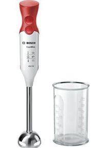 Bosch MSM64110 Stabmixer, 450 W, Soft-Touch-Oberfläche, einfache Reinigung, weiß/rot