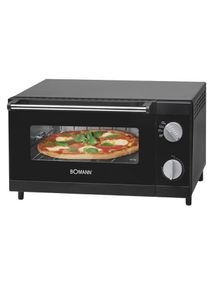 Bomann MPO 2246 CB Multi-Pizzaofen, 1000 W, 12l, Ober-/Unterhitze, Übertemperaturschutz, schwarz/edelstahl (622461)