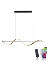 Paul Neuhaus Q-SWING LED Pendelleuchte, Smart Home, messing, anthrazit (2385-13)