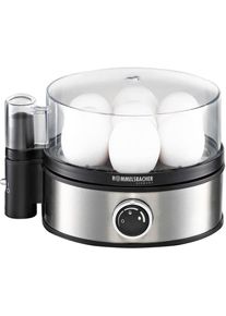 Rommelsbacher ER400 Eierkocher, 400 W, 1-7 Eier, edelstahl/schwarz