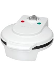 Clatronic WA 3491 Waffeleisen, 1200W, Ø 18 cm Backfläche, wärmeisolierter Griff, weiß (261679)