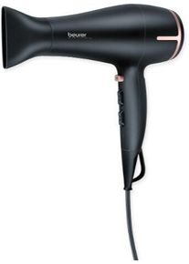 Beurer HC 60 Haartrockner, 1400W, 3 Heizstufen, 2 Aufsätze, schwarz (59132)