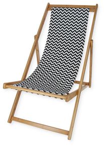 Bo-Camp Soho Strandstuhl, schwarz/weiß