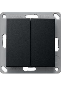 GIRA 2422005 EnOcean Funk Wandsender 2fach, System 55, schwarz matt