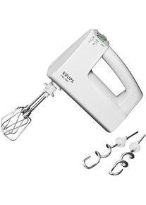 Krups 3 Mix 7000 F 608-14 Handmixer, 500 W, stufenlose Geschwindigkeitsregulierung, Auswurf-Taste, weiß