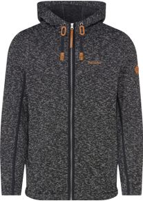 Marco Donati Panske Bunda z fleecov&eacute;ho &uacute;pletu s kapuc&iacute; čern&aacute;-mel&iacute;r ,velikost 56/58