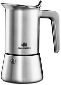 Grønenberg Induktions-Espressokocher, Edelstahl, 4 Tassen