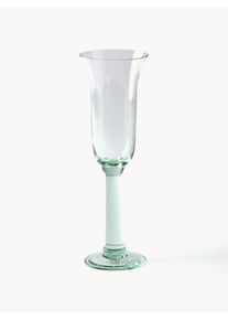 Lambert Ručně foukané sklenice na sekt Corsica, 6 ks Zelená Sklo Ø 7 cm, V 24 cm, 220 ml