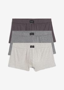Bokov&eacute; boxerky s bavlnou (3 ks v balen&iacute;) | &Scaron;ed&aacute; | Vel. 5 (M) | bonprix