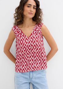 Halenkový top ze splývavé viskózy | Červená | Vel. 34 | viskóza| bonprix