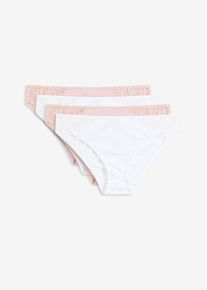 bonprix Kalhotky s krajkou (4 ks v balení) | Fialová | Vel. 40/42 (M)